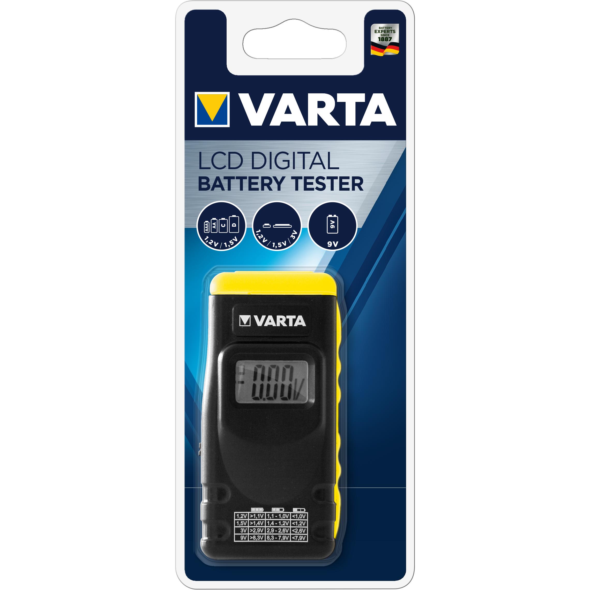 Thumbnail - Varta LCD Digital Battery Tester, Batterie Zubehör, Schwarz, Gelb