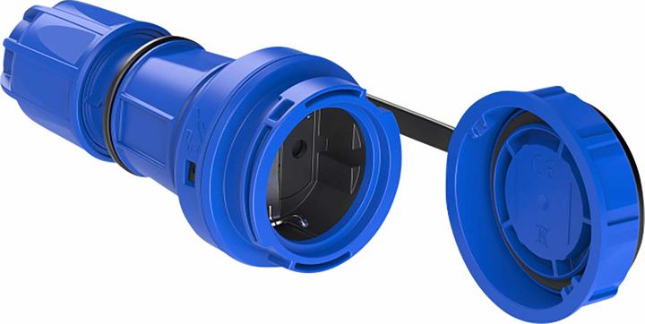 Actual product image PCE 20251-b Earth contact coupling with cover 16A 3p 250V IP66/68 Nautilus