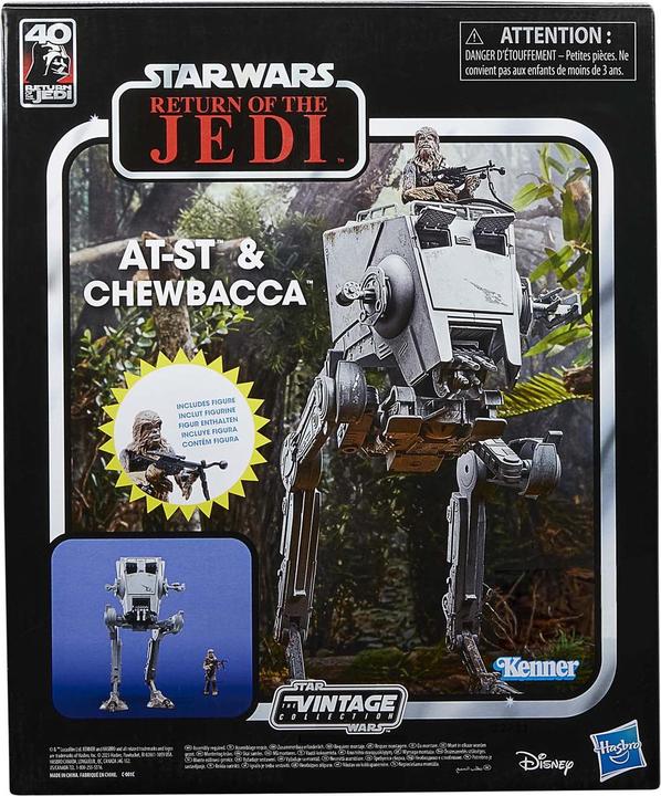 Immagine prodotto Hasbro Veicolo della collezione vintage di Star Wars Episodio VI con action figure AT-ST e Chewbacca
