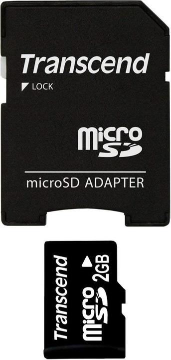 Productafbeelding Transcend Kaart met SD-adapter (2 GB, microSD)