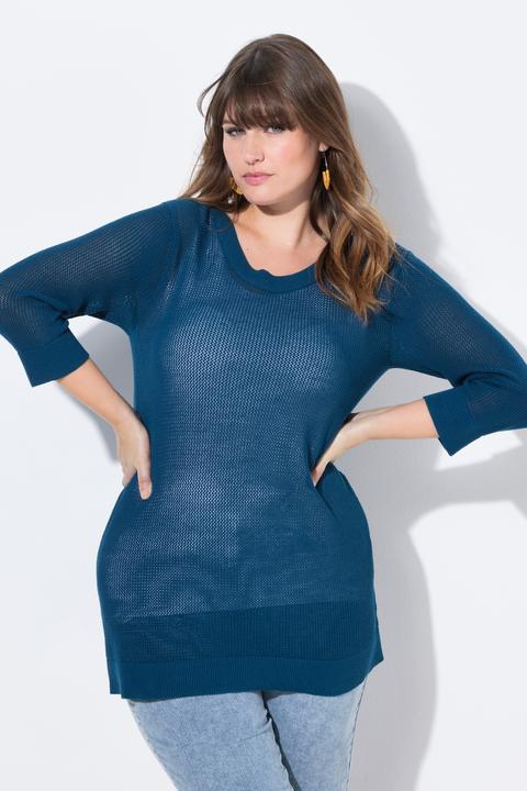 Produktbild Ulla Popken Pullover, U-Boot-Ausschnitt, 3/4-Arm (42, 44)