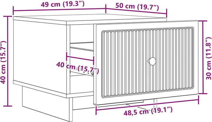 Produktbild vidaXL Moderner Couchtisch (49 x 50 x 40 cm)