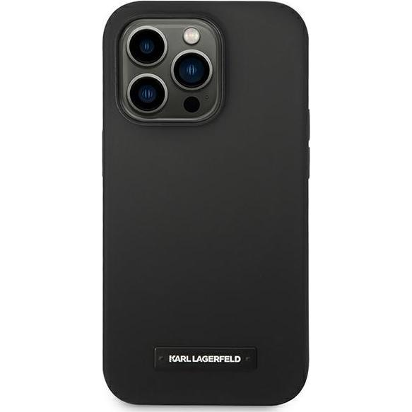 Thumbnail - Karl Lagerfeld KLHMP14XSLMP1K iPhone 14 Pro Max 6,7" hardcase czarny/black Silicone Plaque Magsafe (Apple iPhone 14 Pro ...