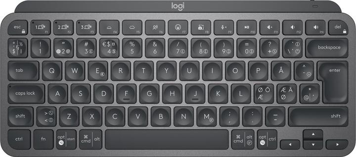 Produktbild Logitech Mx Keys Mini For Business Tastatur RF Wireless + Bluetooth QWERTY Nordisch Graphit (Eng. Int., Kabellos)