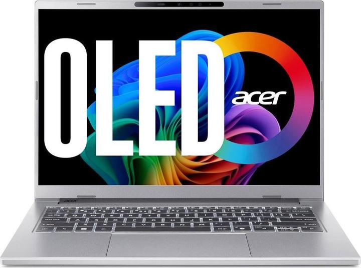 Produktbild Acer Aspire 14 AI OLED A14-53M-52FA 14" WUXGA OLED Core Ultra 5 226V 16GB/512GB Win11 (14", Intel Core Ultra 7 258V, 32 GB, 125 GB, DE)