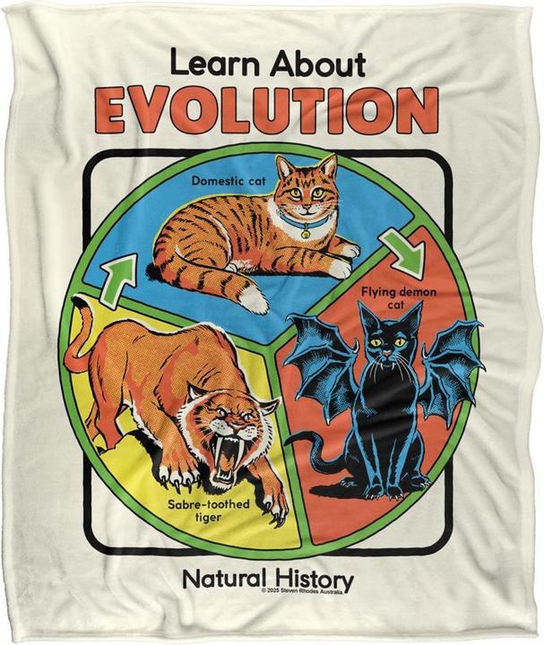 Produktbild Steven Rhodes Learn About Evolution Decke Weiche Haptik (147.32 x 91.44 cm)