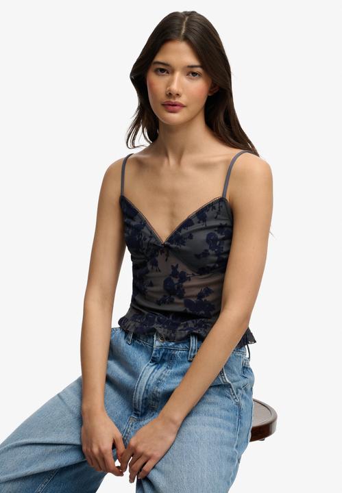 Produktbild Superdry Flockprint Mesh Cami Top (36)