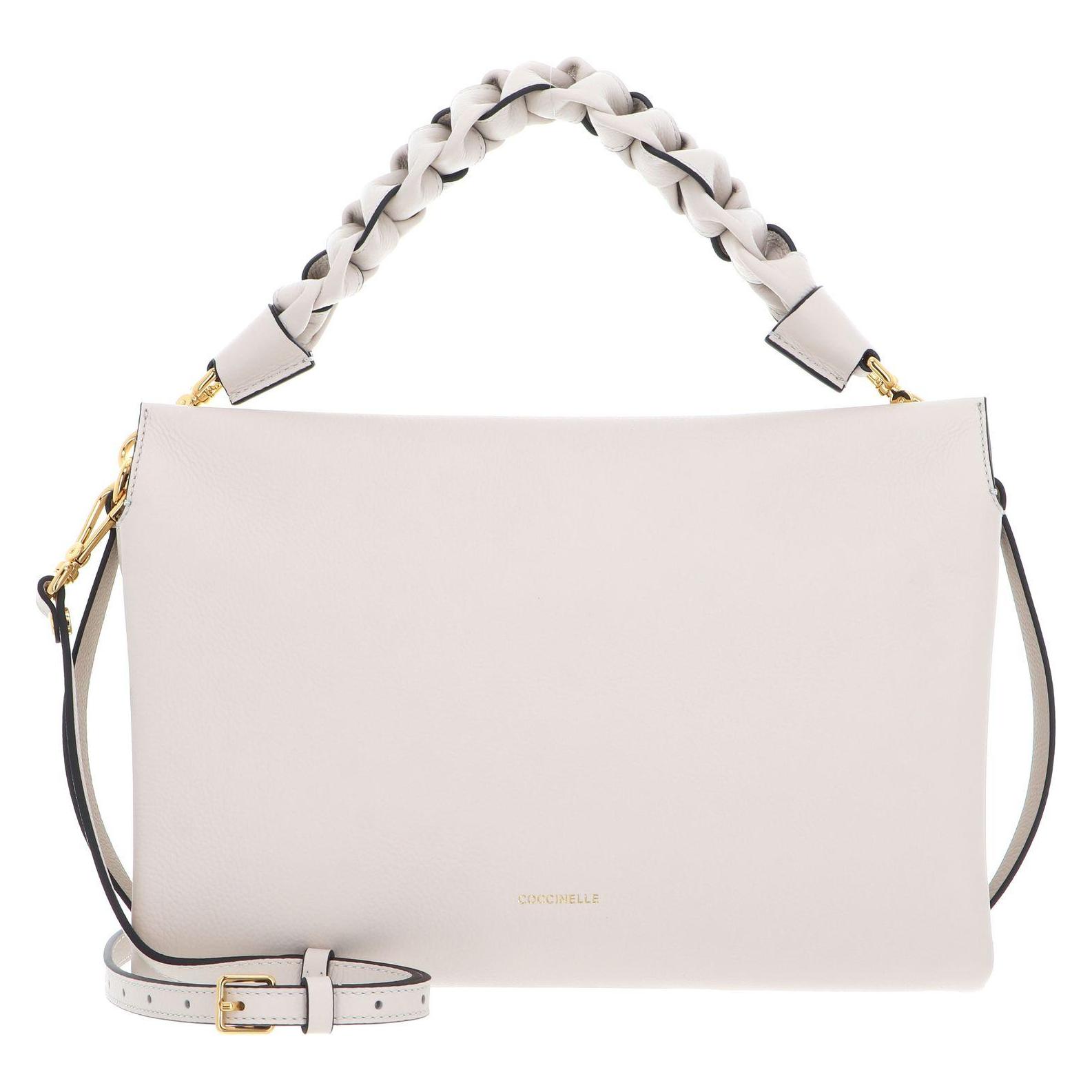 Coccinelle, Damen, Handtasche, Boheme Grana Double Hand Bag, Beige