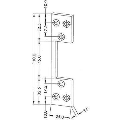 Thumbnail - Bever, Türöffner + Türschliesser, Elektronischer Trffner mit Schlieblech 110x25 mm (Glastür, Indoor)