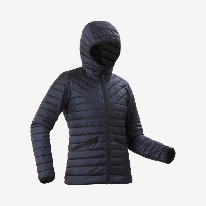 Actual product image Wedze Women's ski jacket down jacket light and warm - 500 blue/black (L)