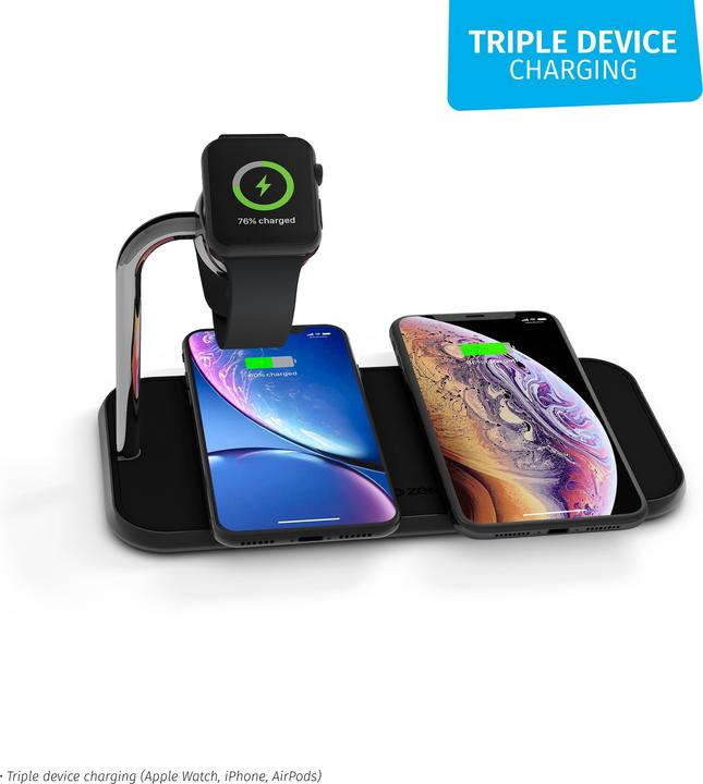 Immagine prodotto Zens Alluminio Dual Wireless Charger + orologio (20 W)