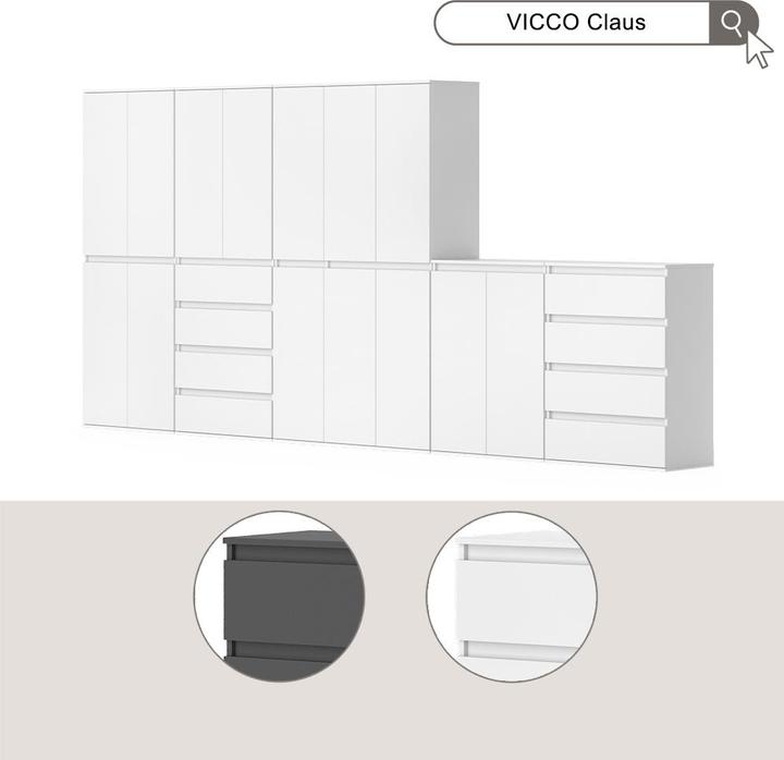 Produktbild Vicco Einlegeboden Claus, Anthrazit, 2er Set