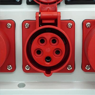 Actual product image EB Troller Baustromverteiler 63A IP44 inkl. Ständer (9 x, CEE 16/5, CEE 32/5, Type 25, Type 23, CEE 63/5)
