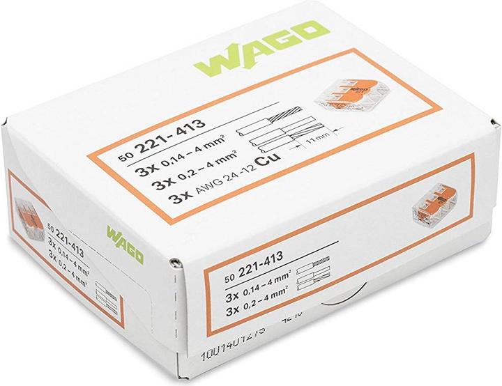 Immagine prodotto Wago Morsetto di collegamento COMPACT 3 volte 50 pezzi