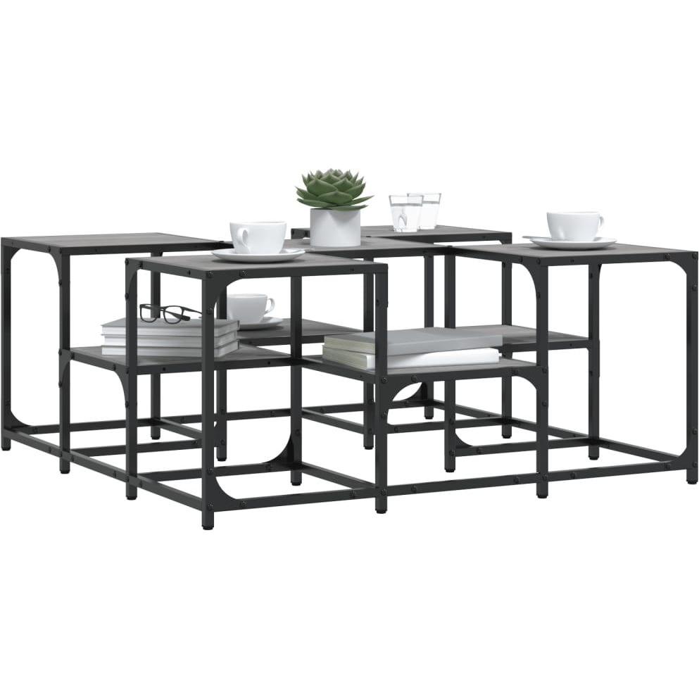 VidaXL, Couchtisch + Beistelltisch, Jaylah (91 x 91 x 40 cm)