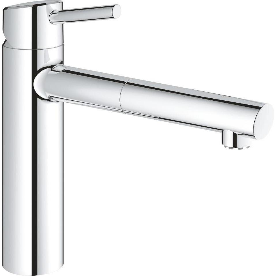 Grohe, Rubinetteria Da Cucina, Miscelatore A Bassa Pressione Con Doccetta Concetto Cromo Lucido 31214001