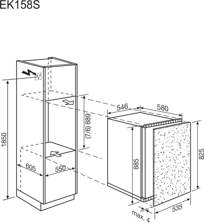 Nährwerte und Zutaten Electrolux EK158SRWE (140 l)