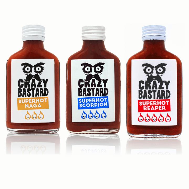 Image du produit Crazy Bastard Sauce Sauces Crazy Bastard, 3 x 100 ml (860 g)