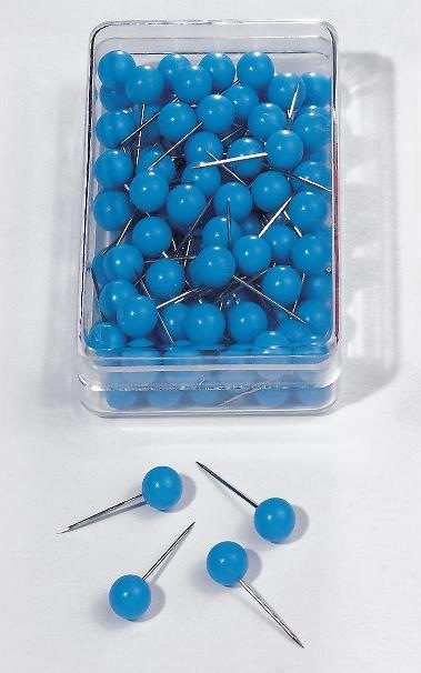 Produktbild Nobo Reissnägel Blau, 100 Stück (100 Stück, 20 mm)