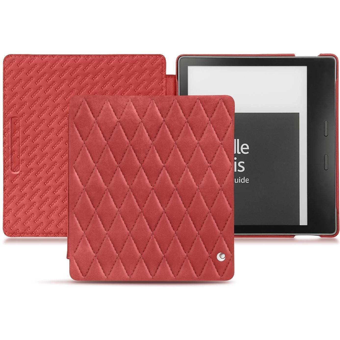 Noreve Lederschutzhülle horizontal (Kindle Oasis (2019)), Tablet Hülle, Rot
