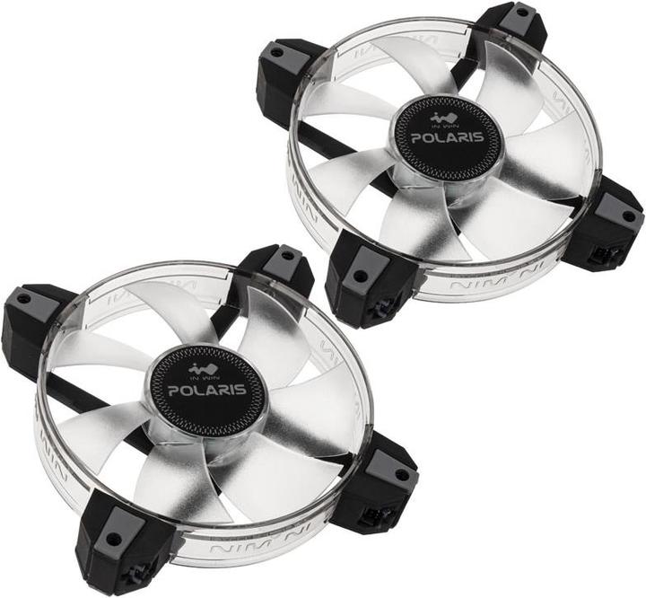 Image du produit In Win Ventilateur à LEDs RVB Polaris - Pack double (120 mm, 1x)