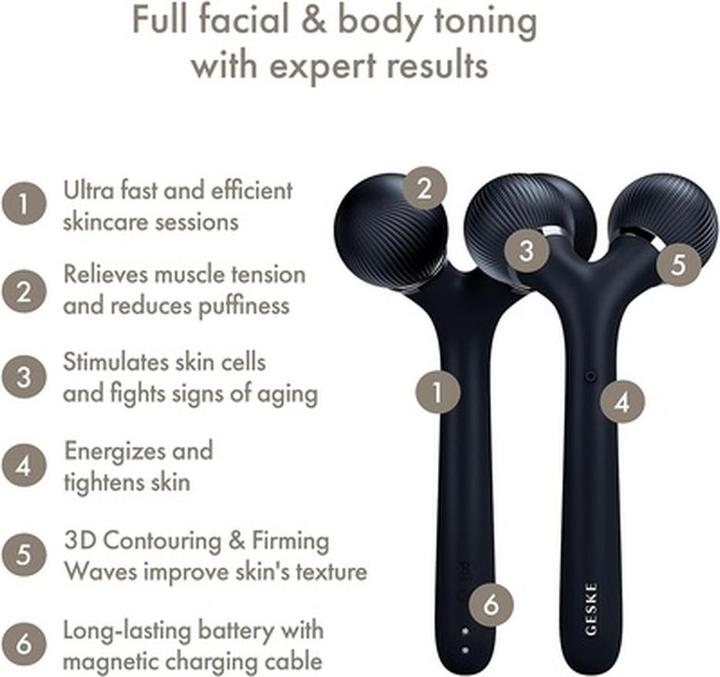 Actual product image Geske Smartappguidedtm Sonic Facial & Body Roller 4 in 1 Derma Roller