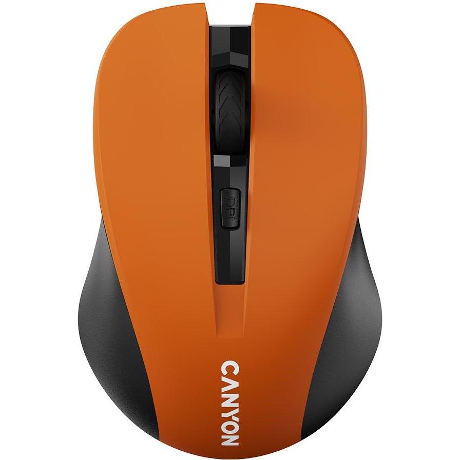 Canyon CNE-CMSW1O mouse Ambidextrous RF Wireless Optical 1200 DPI (Kabellos), Maus, Orange