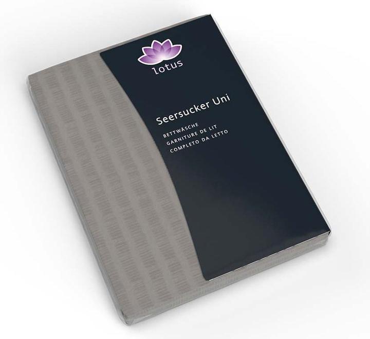 Produktbild Lotus Bettwaren Bettwäsche Satin Seersucker uni (Duvetbezug, 200 x 210 cm)