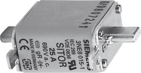 Siemens SITOR Sicherung 3NE8 125A 690V Grösse 00 (125 A)