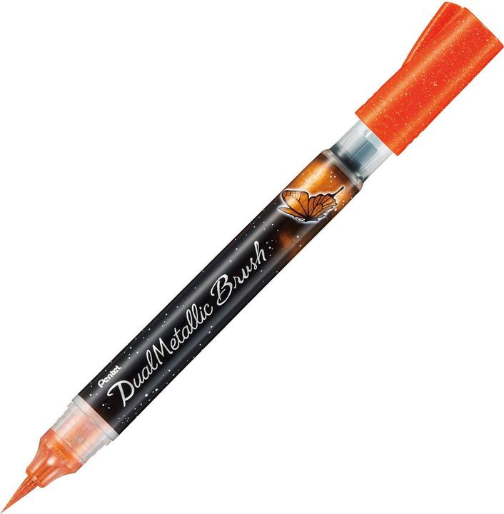 Image du produit Pentel Brushpen Dual Metallic XGFH-DF orange (1 x)