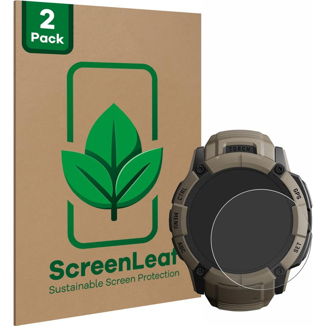 ScreenLeaf Schutzfolie nachhaltiger Displayschutz Displayschutzfolie Folie Klar Transparent, Smartwatch Schutzfolie, Tra...