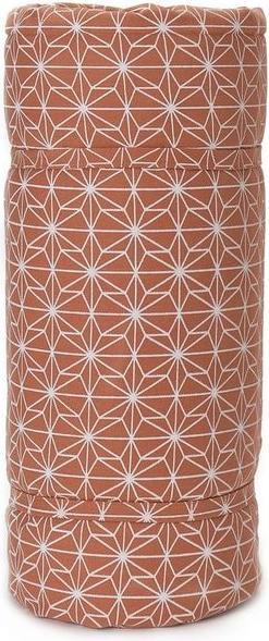 Produktbild Urbanara Picknickdecke Ankisa 190 x 130 cm - Terrakotta / Weiss