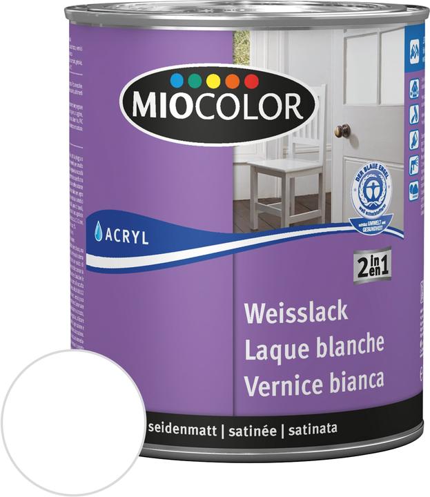 Miocolor Weisslack (Weiss, 0.75 l)