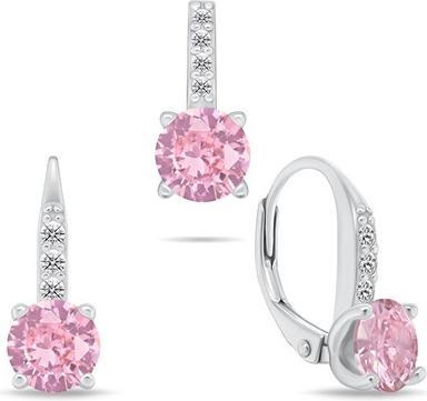 Actual product image Brilio Silver - Elegant silver set with zircons SET274WP (pendant. dangle earrings)