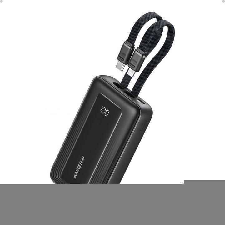Produktbild Anker | Power Bank | A1680G11 | 10000 mAh | USB-C 30W, Lightning 27W | Built-In USB-C and Lightning Cables (10000 mAh, 30 W)
