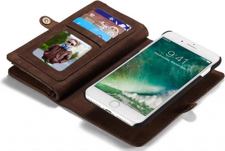 Produktbild Caseme Apple iPhone 8 Plus Echtleder Portemonnaie Karten Hülle (Apple iPhone 8 Plus)