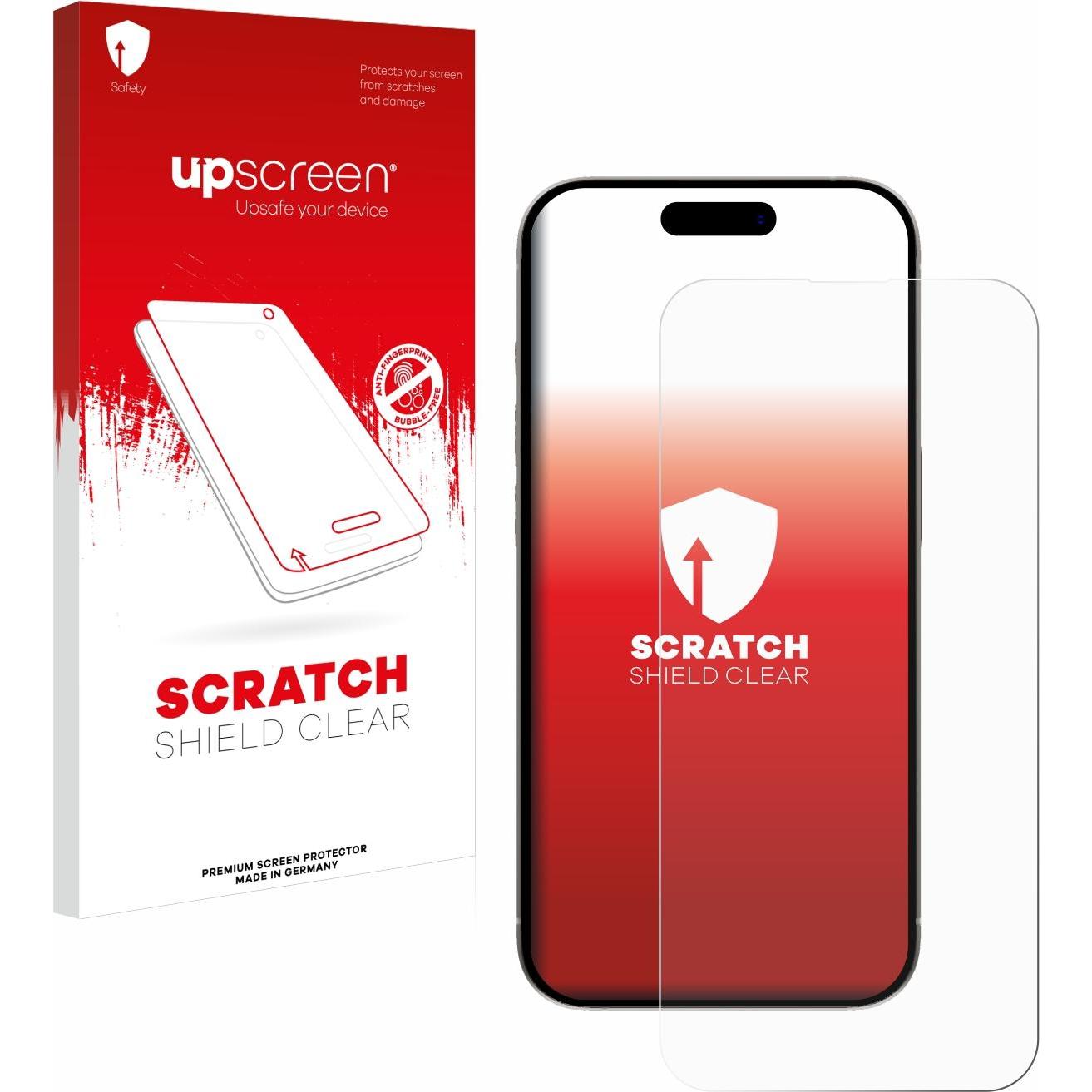 upscreen Scratch Shield Displayschutz (1 Stück, Apple iPhone 15 Plus), Smartphone Schutzfolie, Transparent