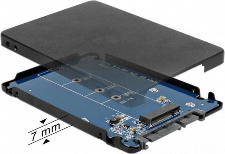 Immagine prodotto Delock Convertitore SATA 22 Pin a M.2 NGFF 2,5" con alloggiamento da 7 mm