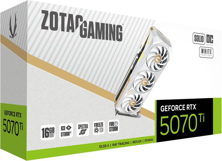Actual product image Zotac GeForce RTX 5070 Ti SOLID CORE OC White Edition (16 GB, GDDR7)