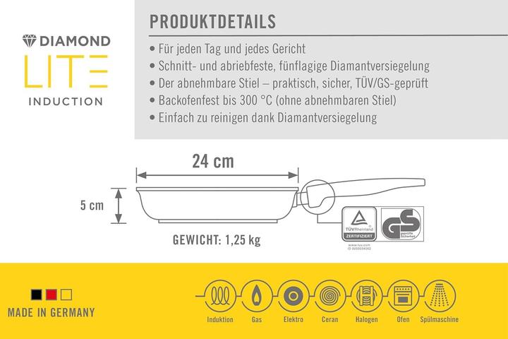 Produktbild Woll 1524DPI Pfanne Allzweckpfanne Rund (24 cm, Bratpfanne, Aluminiumguss)