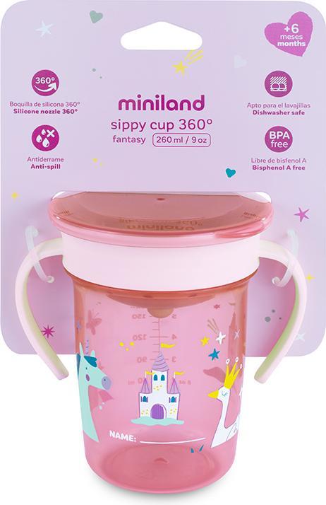 Actual product image Miniland SIPPY CUP 360 FANTASY