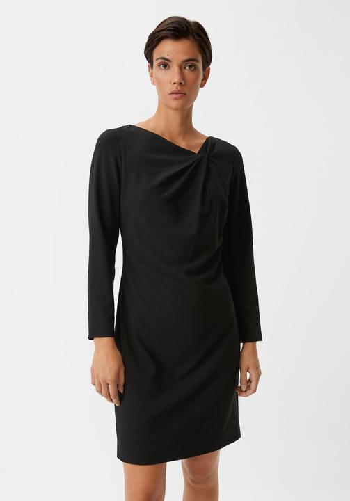 Produktbild Comma Kleid Crêpe-Kleid mit Knotendetail (36)