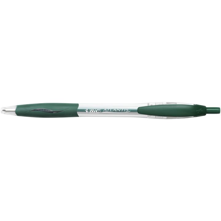 Image du produit Bic Atlantis Classic stylo à bille rétractable (Vert, 12 x)