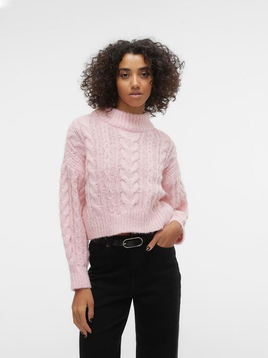 Actual product image Vero Moda VMDREAM LS HIGHNCK CROP PULLOVER GA EXC Knitted jumper (M)