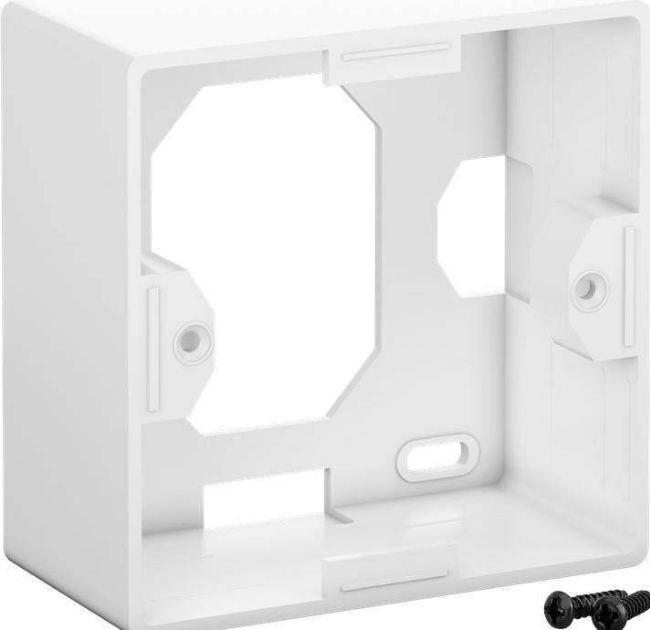 Actual product image Goobay CAT 6 universal outlet incl. surface mounting frame 2x RJ45 network outlet shielded