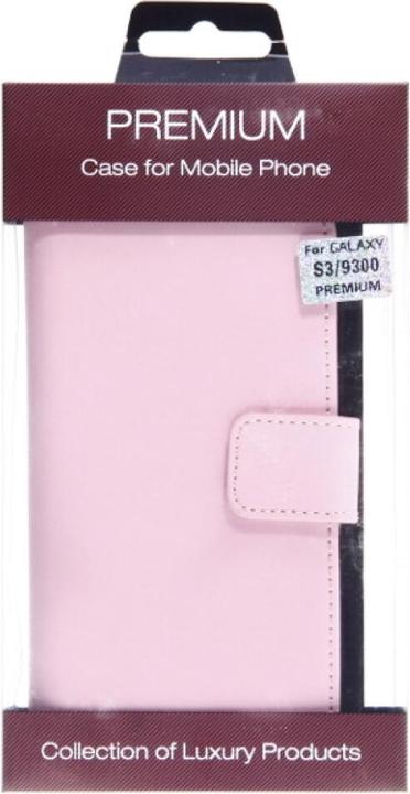 Image du produit OEM Etui cuir Slim Book pour Galaxy S3 - rose (Samsung Galaxy S III I9300)