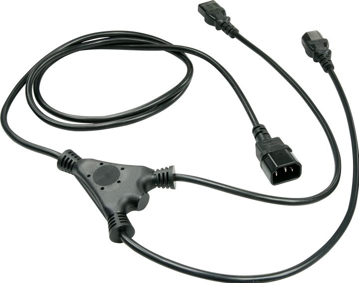 Produktbild Lindy 2m IEC C14 auf 2x IEC C13 Y-Netzkabel (2 m)