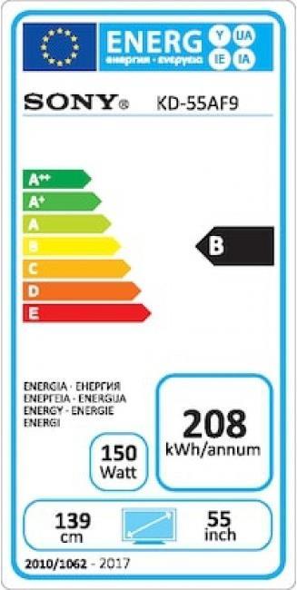 Energy Label Sony KD-55AF9 (55", OLED, 4K, 2018)