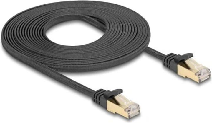 Produktbild Delock RJ45 Flachband Netzwerkkabel mit Geflechtmantel Cat.6 (S/FTP, CAT6a, 5 m)