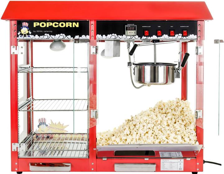 Produktbild Royal Catering Popcornmaschine Popcornmaker Popcornautomat 1700W 5kg/h beheizte Kammer rot